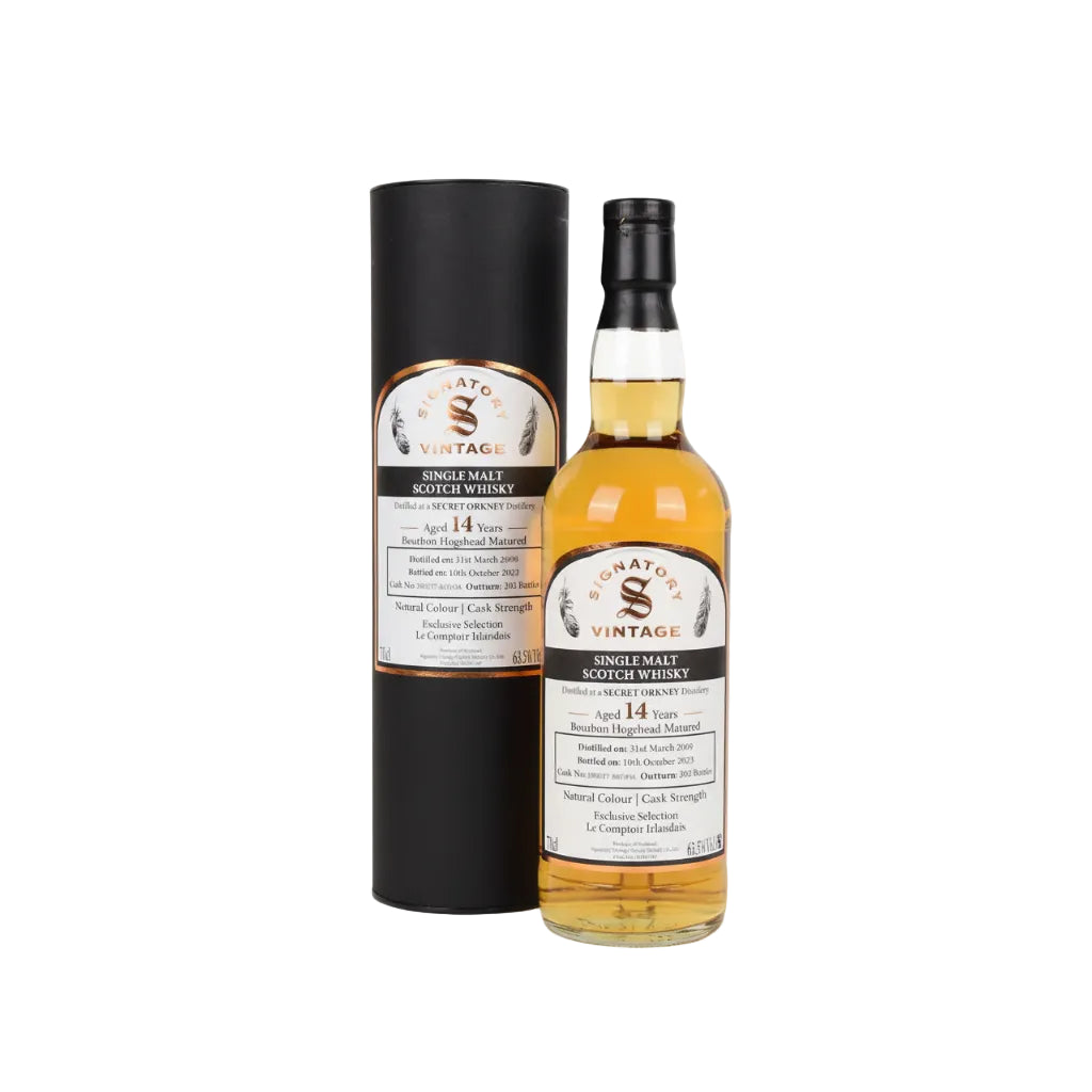 FRAGMENT 3cl - SECRET ORKNEY 2008 SIGNATORY VINTAGE 14 ANS CASK DRU17 A67/#34